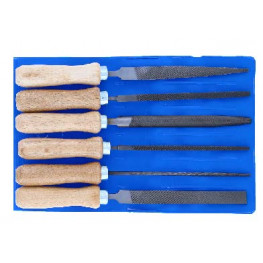Set of swiss workshop files with the handle L=100mm (set of 6pcs)