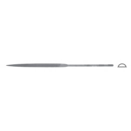 Swiss needle file,  hemispherical, L=140mm, 5,1x1,5mm, cut 0