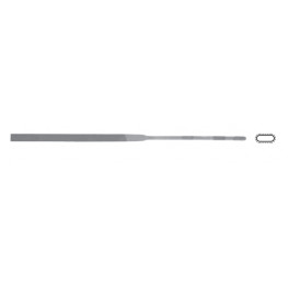 Swiss needle file,  flat, L=200mm, 6,5x1,5mm, cut 0