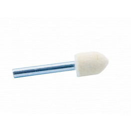 Felt body, conical shape with a tip, 15x20mm, shank 6mm, hard