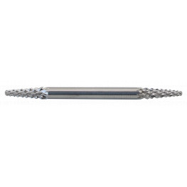 Carbide End Mill, 2 in 1, diameter   3,0mm, cone rounded / cone rounded, shank 3mm, diamond (cut)