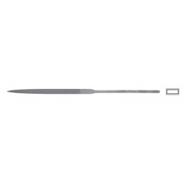 Swiss needle file,  flat with the tip, L=160mm 5,4x1,2mm,  cut 00