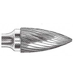 Carbide End Mill, tree shape with the tip 6,3x12,7.03-50mm, 3F