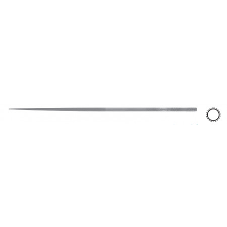 Swiss needle file,  round, L=180mm, pr. 3,2mm, cut 2