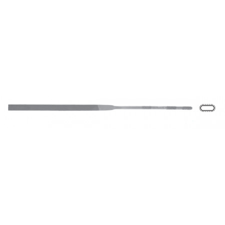 Swiss needle file,  flat, L=160mm, 5,4x1,3mm, cut 2
