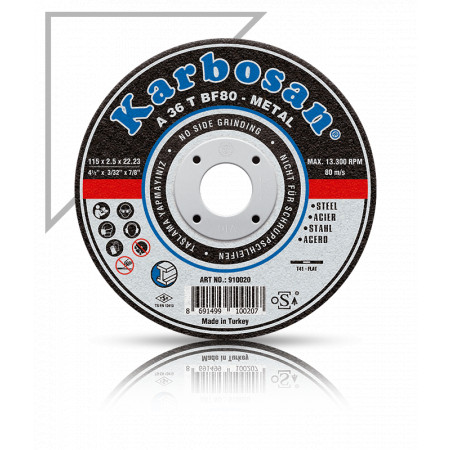 Cutting disc,  diameter 125x1,0-22mm, METAL