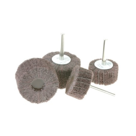 Combined abrasive disc - fleece, diameter 60x50mm, shank 6mm, normal corundum soft