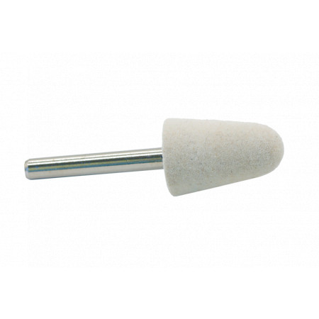 Felt body, conical shape with a tip, 20x30mm, shank 6mm, hard