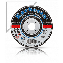 Cutting disc,  diameter 125x1,0-22mm, METAL