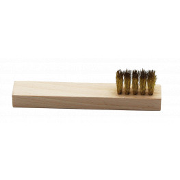 Kefa s drevenou rukoväťou - mosadz 0,15, 2x5 rada, L=100mm, pracov.časť 25x15mm