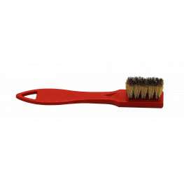 Brass wire brush, plastic handle, wavy wire 0,15, 4x6 rows, L=155mm, working length 40x18mm