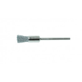 Steel wire brush, cylindrical, 6x10mm, shank 3,00mm, wire strength 0,12mm
