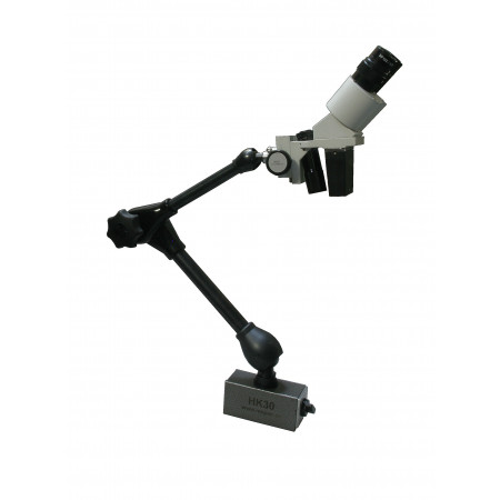 HK30 microscope, magnification 10x, with adjustable larger magnetic stand and lighting
