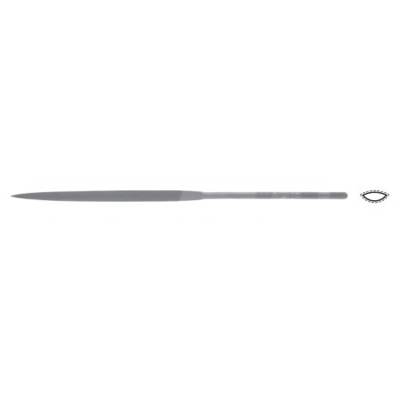 Švajčiarsky ihlový pilník jazýčkový, L=160mm, 5,1x2,0mm, sek 2