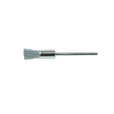 Stainless steel brush  - cylindrical 5x8mm, shank  2,35mm, wire strength 0,08mm