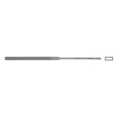 Swiss needle file,  flat L=200,6,5x1,3mm, cut 00