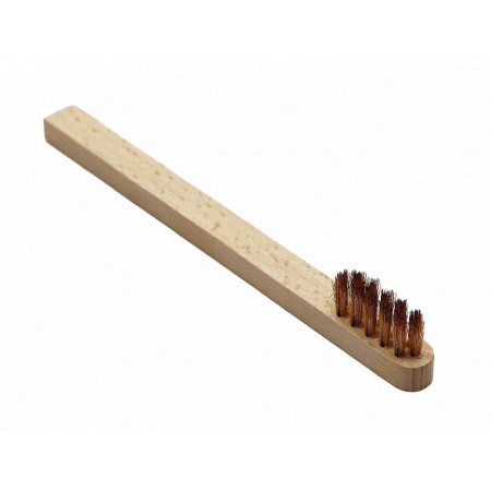 Bronze wire brush, wooden handle, 0,15, 3x5/6 rows, L=200mm, working length 40x15mm