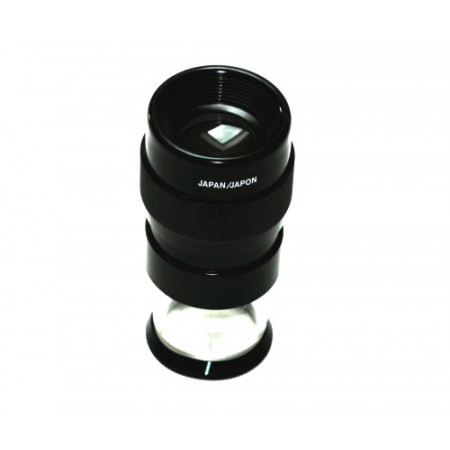 Measuring pocket magnifier 10x magnification (40 dpt) with attachment 0, diameter 23mm