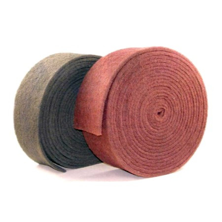 Abrasive fleece in the belt, width 115mm, brown K360, very soft